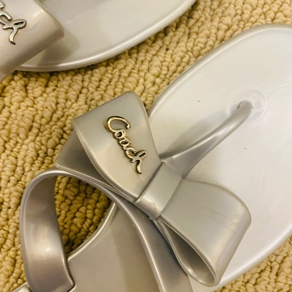 Auth COACH bow bow slipper for sale - Picture 3 of 6